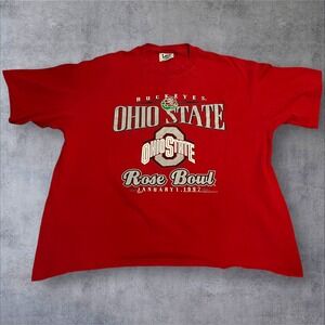 Vintage Ohio State Buckeyes 1997 Rose Bowl T-Shirt 2XL Lee Sport Nutmeg